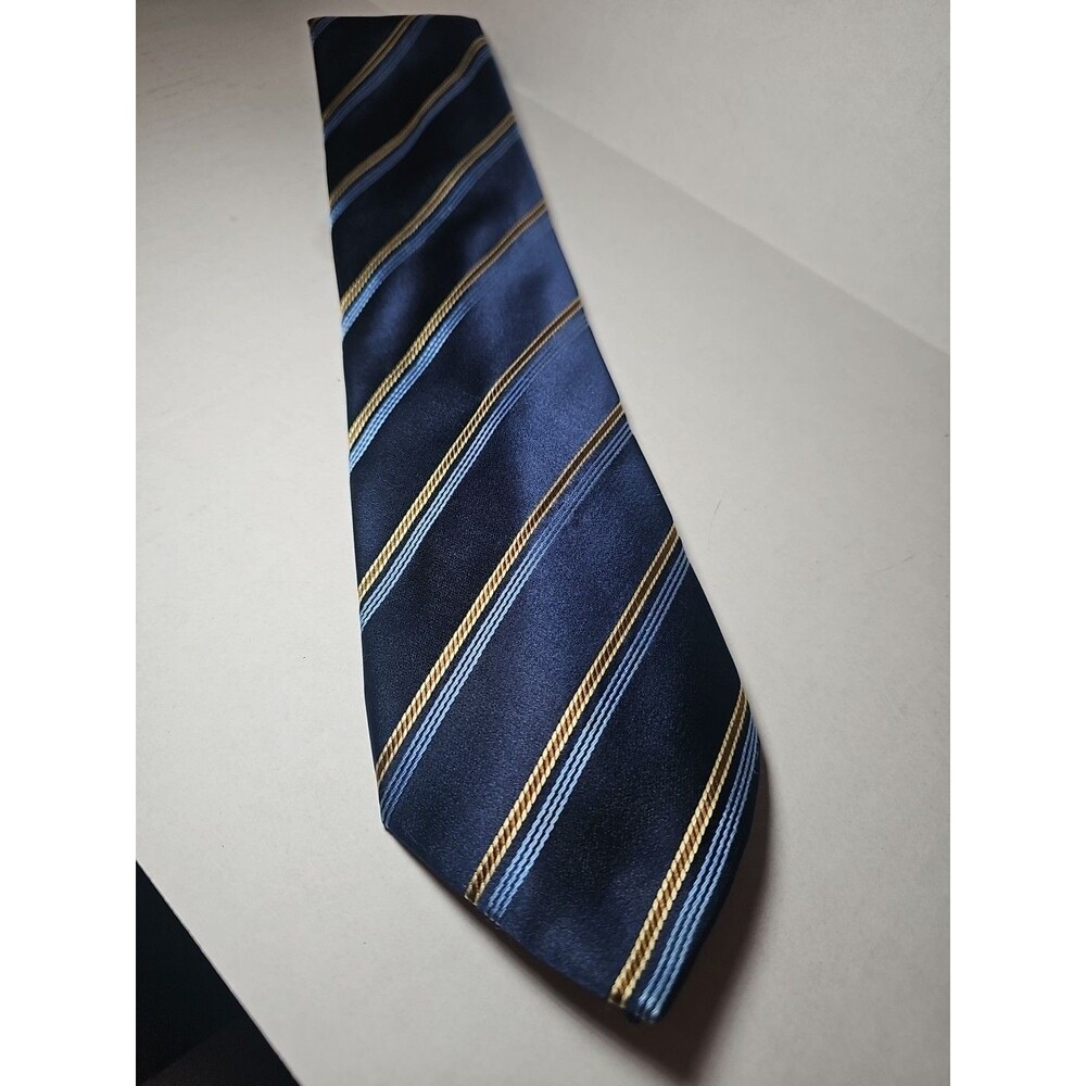 Men's Kenneth Cole Blue Striped Silk Tie